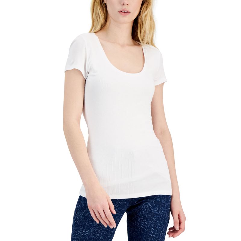 Inc International Concepts Womens Scoop Neck T-Shirt